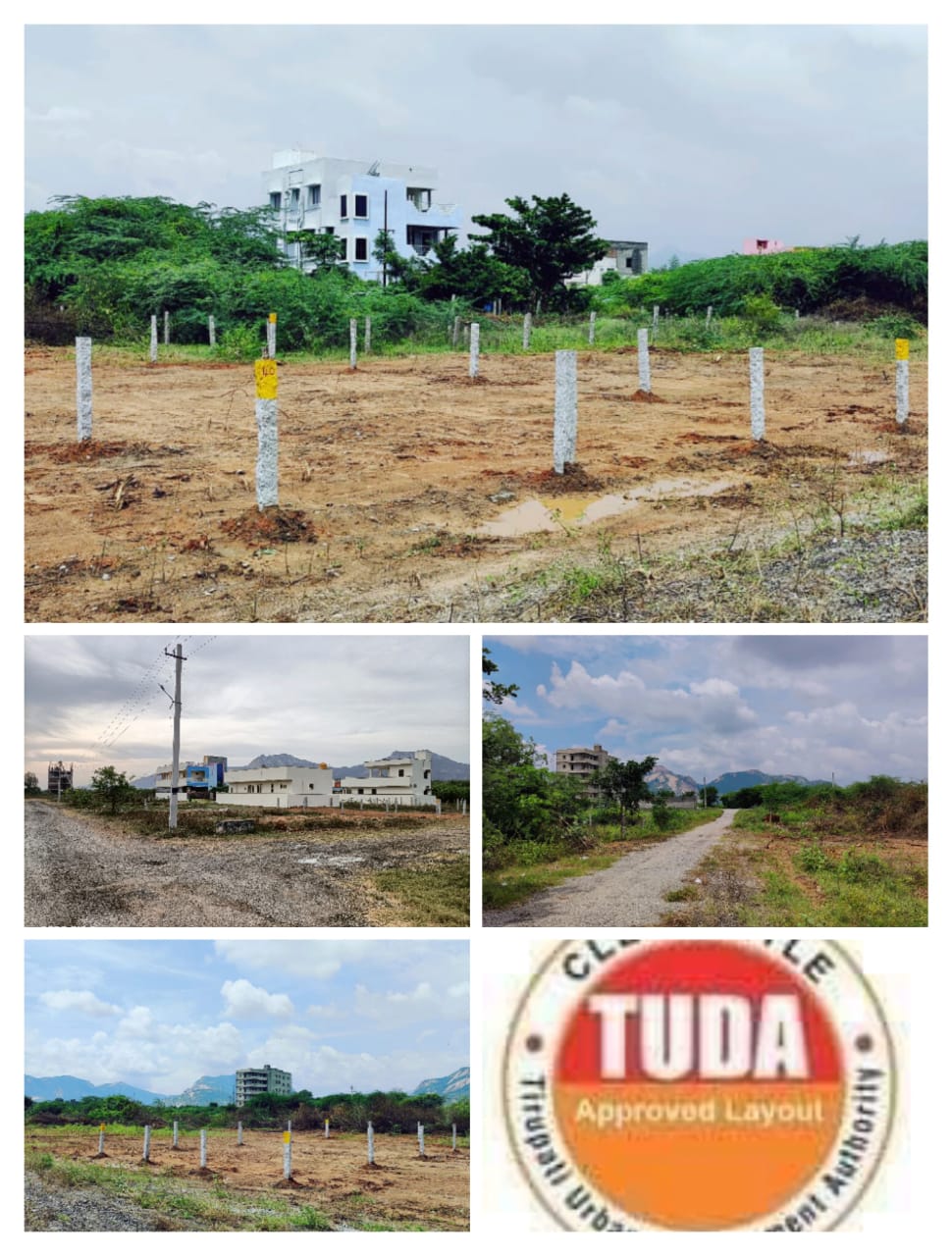 East Face Tuda Approval Open Plot Sale THONDAVADA Tirupati to Chandragiri Road
